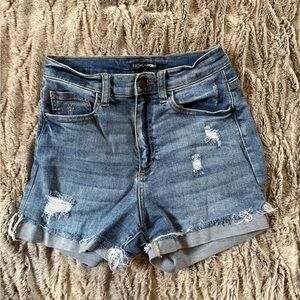 Fashion Nova Distressed Blue Jean Shorts